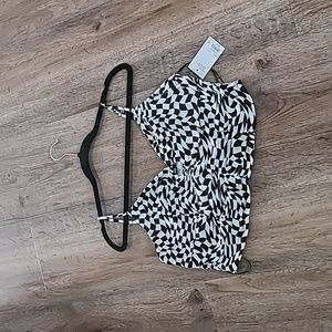 SO BRAND WOMENS BLACK & WHITE JUNIOR PLUS SIZE SUMMER TOP SIZE XXL